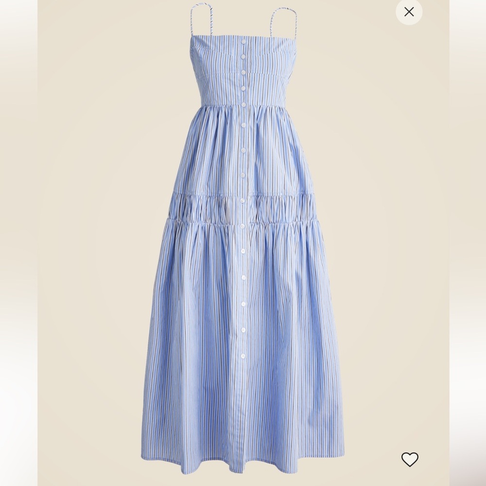 J. Crew Blue Striped Midi Dress